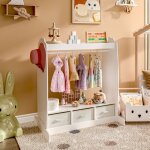 [en. casa] - penderie pour enfants moskenes 107 x 95 x 61 cm blanc