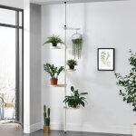[en. casa] support de fleurs tlscopique porte - pot stand de plante mtal et plastique rglable en ...
