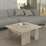 [en. casa] - table basse en 2 partie boneksbelt 75 x 75 x 38 cm gr�ge travertin