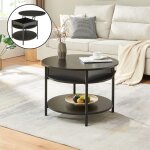 [en. casa] - table basse kandas avec surface relevable noir