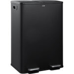 Casabel poubelle 60l, double compartiment, couvercles silencieux,