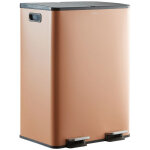 Casabel poubelle 60l terracotta, double compartiment, couvercles