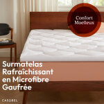 Casabel surmatelas 120 x 195 cm en microfibre rafra�chissante