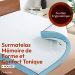 Casabel surmatelas 140 x 190 cm m�moire de forme - 7 cm