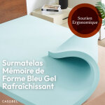 Casabel surmatelas 140 x 190 cm mousse � memoire de forme 4 cm