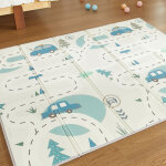 Casabel tapis d?�veil b�b� 180�200 cm, motifs route de campagne