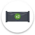 Casanoov - lot de 2 cltures aluminium 1, 9m life h. 90cm gris