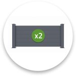 Casanoov - lot de 2 cltures aluminium 1, 9m niesen h. 90cm gris