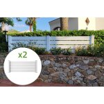 Casanoov - lot de 2 clôtures aluminium 1, 9m vogel h. 80cm blanc Casanoov - lot de 2 clôtures aluminium 1, 9m vogel h. 80cm blanc