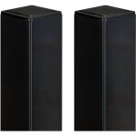 Casanoov - lot de 2 poteaux en fer dario 6x6cm h. 270cm noir mat