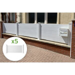 Casanoov - lot de 5 clôtures aluminium 1, 9m niesen h. 90cm blanc Casanoov - lot de 5 clôtures aluminium 1, 9m niesen h. 90cm blanc
