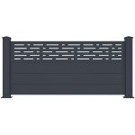 Casanoov - panneau de clture 1, 9m arlberg h. 90cm aluminium gris