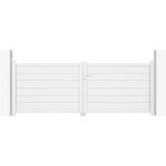 Casanoov - portail aluminium battant eiger 300x115cm blanc