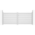 Casanoov - portail aluminium battant vogel 300x120cm blanc