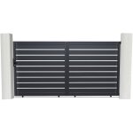 Portail coulissant 3, 5m vogel h. 180cm aluminium gris Portail coulissant 3, 5m vogel h. 180cm aluminium gris