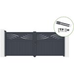 Casanoov - portail battant 3, 4m halti h. 140cm alu + motorisation ranger b150