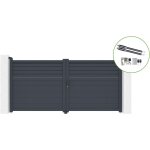 Portail battant 3m carpatia h. 140cm alu + motorisation ranger b150