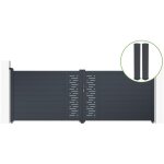 Portail battant 4m arlberg h. 140cm alu gris + 2 poteaux 20x20cm h. 166cm