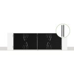 Casanoov - portail battant acier nali veleta 350 x 120cm + 2 poteaux acier dario noir mat