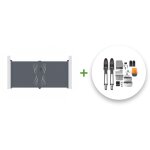 Casanoov - portail battant lectrique veleta 300x160cm gris + motorisation tanker b700