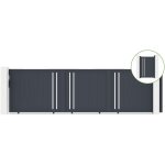 Casanoov - portail coulissant 5m giona h. 140cm alu + portillon giona h140 gris Casanoov - portail coulissant 5m giona h. 140cm alu + portillon giona h140 gris