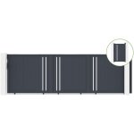 Portail coulissant 5m giona h. 160cm alu + portillon giona h160 gris Portail coulissant 5m giona h. 160cm alu + portillon giona h160 gris