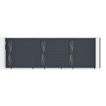 Portail coulissant 5m veleta h. 160 aluminium gris Portail coulissant 5m veleta h. 160 aluminium gris