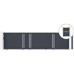 Casanoov - portail coulissant 6m giona h. 140cm alu gris + portillon 1m cimone h. 140cm alu Casanoov - portail coulissant 6m giona h. 140cm alu gris + portillon 1m cimone h. 140cm alu