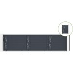 Casanoov - portail coulissant 6m veleta h. 140cm alu + portillon veleta h140 gris