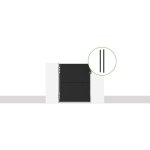 Casanoov - portillon acier nali 100 x 120cm + 2 poteaux acier dario, noir mat