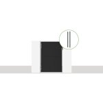 Casanoov - portillon acier nali 100 x 140cm + 2 poteaux acier dario noir mat