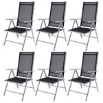 2 / 4 / 6x chaises de jardin pliantes aluminium dossier haut rglable 8 positions chaise camping terrasse ...