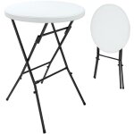 2x table haute de bar pliante mange - debout  72 cm blanc hauteur 110 cm table de bistrot jardin extrieur ...