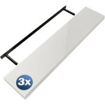 Casaria - 3x tagres murales flottantes mdf robuste effet flottant support de fixation inclus tagre ...