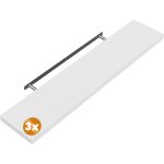 Casaria - 3x tagres murales flottantes mdf robuste effet flottant support de fixation inclus tagre ...