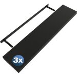 Casaria - 3x tagres murales flottantes mdf robuste effet flottant support de fixation inclus tagre ...