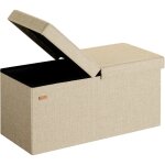 Banc de rangement avec couvercle rabattable si�ge pouf coffre de rangement pliable pour salon chambre ...