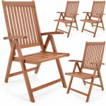 Deuba - set de 2 ou 4 chaises pliantes vanamo en bois d''eucalyptus chaise de jardin pliable extrieur ...