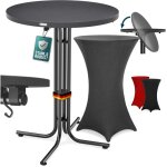Casaria® table haute pliable avec housse mange debout 110 cm bar bistrot jardin 2 crochets inclus intérieur ... Casaria® table haute pliable avec housse mange debout 110 cm bar bistrot jardin 2 crochets inclus intérieur ...