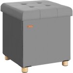 Tabouret cube en velours espace de rangement pouf 40 x 40 x 40 cm coffre de rangement repose - pied sige ...