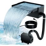 Cascade pour bassin de jardin, 31 cm, acier inoxydable, 48 w, 3 000 l / h, pompe pour bassin avec cascade, ... Cascade pour bassin de jardin, 31 cm, acier inoxydable, 48 w, 3 000 l / h, pompe pour bassin avec cascade, ...
