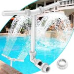 Cascade de piscine, accessoire de piscine r�glable avec double jet, cascade de piscine avec adaptateur, ...