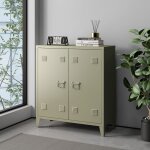 [en. casa] - casier de bureau mtallique orip  2 portes 90 x 80 x 33 cm camel mat