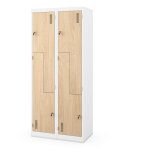 Casier vestiaire julia, 800 x 1850 x 450 mm, eco design : blanc / ch�ne sonoma