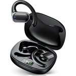 Casque de sport sans fil, casque bluetooth 5. 3 ouvert, avec micro hd et annulation du bruit enc, basses ...