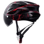 Casque vlo adulte femme homme avec visire, casque pour vtt vlo trottinette lectrique avec tour de ...