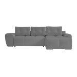 Canap d'angle convertible cabello en tissu gris - loungitude - angle droit - occasionnel - 140 x 210 ...