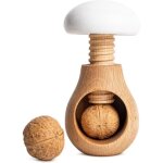 Casse - noix en bois en forme de champignon - blanc