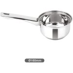 Casserole en acier inoxydable et aluminium �16cm