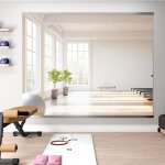 Cassilando ? miroir de gymnastique 143 x 60 cm ? verre tremp� sans cadre ? fixation murale ? pour salle ...